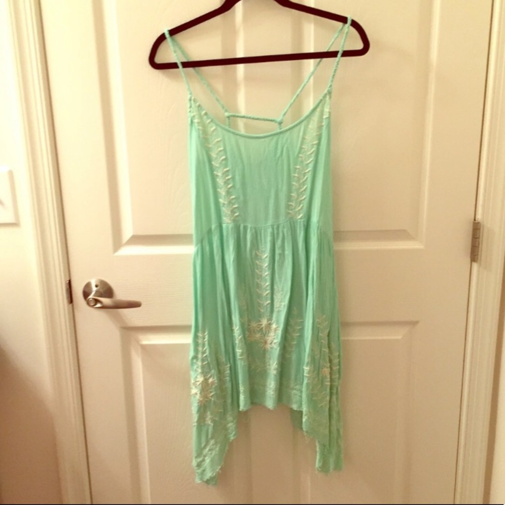 Free people mint green dress